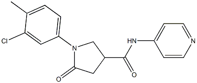 1-(3-chloro-4-methylphenyl)-5-oxo-N-pyridin-4-ylpyrrolidine-3-carboxamide Structure