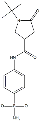 1-tert-butyl-5-oxo-N-(4-sulfamoylphenyl)pyrrolidine-3-carboxamide Structure