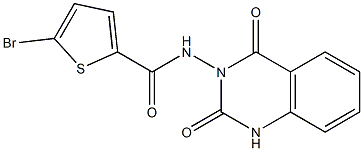 5-bromo-N-(2,4-dioxo-1H-quinazolin-3-yl)thiophene-2-carboxamide 구조식 이미지