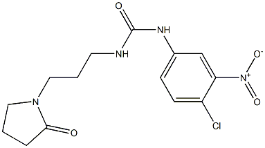 1-(4-chloro-3-nitrophenyl)-3-[3-(2-oxopyrrolidin-1-yl)propyl]urea Structure