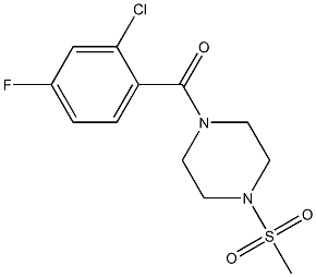 (2-chloro-4-fluorophenyl)-(4-methylsulfonylpiperazin-1-yl)methanone Structure