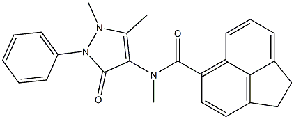 N-(1,5-dimethyl-3-oxo-2-phenylpyrazol-4-yl)-N-methyl-1,2-dihydroacenaphthylene-5-carboxamide Structure