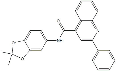 N-(2,2-dimethyl-1,3-benzodioxol-5-yl)-2-phenylquinoline-4-carboxamide Structure