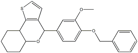 4-(3-methoxy-4-phenylmethoxyphenyl)-5a,6,7,8,9,9a-hexahydro-4H-thieno[3,2-c]chromene Structure