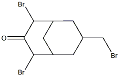 2,4-dibromo-7-(bromomethyl)bicyclo[3.3.1]nonan-3-one 구조식 이미지