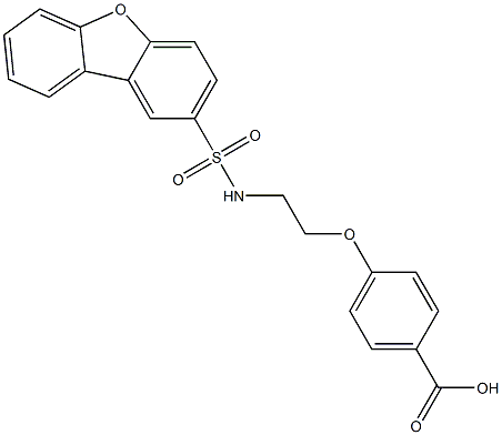 4-[2-(dibenzofuran-2-ylsulfonylamino)ethoxy]benzoic acid 구조식 이미지