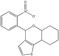 4-(2-nitrophenyl)-5a,6,7,8,9,9a-hexahydro-4H-thieno[3,2-c]chromene 구조식 이미지