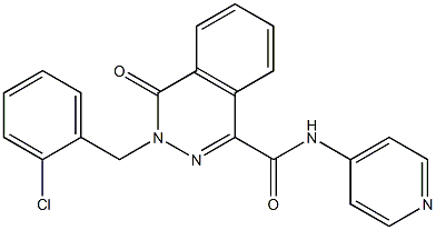 3-[(2-chlorophenyl)methyl]-4-oxo-N-pyridin-4-ylphthalazine-1-carboxamide 구조식 이미지