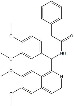 N-[(6,7-dimethoxyisoquinolin-1-yl)-(3,4-dimethoxyphenyl)methyl]-2-phenylacetamide Structure
