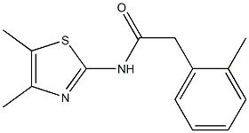 N-(4,5-dimethyl-1,3-thiazol-2-yl)-2-(2-methylphenyl)acetamide 구조식 이미지