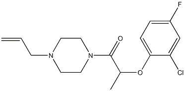 2-(2-chloro-4-fluorophenoxy)-1-(4-prop-2-enylpiperazin-1-yl)propan-1-one 구조식 이미지