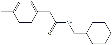 N-(cyclohexylmethyl)-2-(4-methylphenyl)acetamide 구조식 이미지