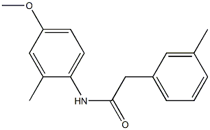 N-(4-methoxy-2-methylphenyl)-2-(3-methylphenyl)acetamide 구조식 이미지