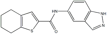 N-(1H-indazol-5-yl)-4,5,6,7-tetrahydro-1-benzothiophene-2-carboxamide 구조식 이미지