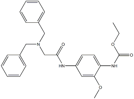 ethyl N-[4-[[2-(dibenzylamino)acetyl]amino]-2-methoxyphenyl]carbamate 구조식 이미지