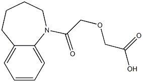 2-[2-oxo-2-(2,3,4,5-tetrahydro-1-benzazepin-1-yl)ethoxy]acetic acid 구조식 이미지