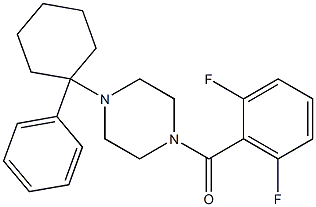 (2,6-difluorophenyl)-[4-(1-phenylcyclohexyl)piperazin-1-yl]methanone 구조식 이미지