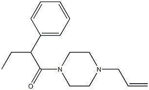 2-phenyl-1-(4-prop-2-enylpiperazin-1-yl)butan-1-one 구조식 이미지