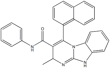 2-methyl-4-naphthalen-1-yl-N-phenyl-2,10-dihydropyrimido[1,2-a]benzimidazole-3-carboxamide Structure