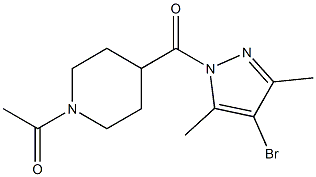 1-[4-(4-bromo-3,5-dimethylpyrazole-1-carbonyl)piperidin-1-yl]ethanone Structure