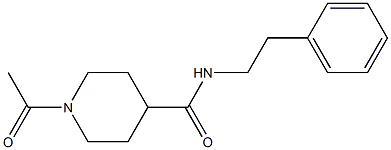 1-acetyl-N-(2-phenylethyl)piperidine-4-carboxamide 구조식 이미지