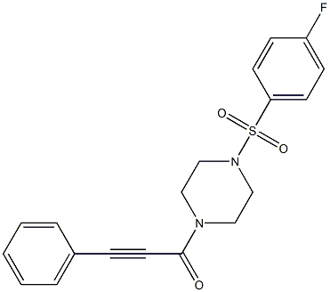 1-[4-(4-fluorophenyl)sulfonylpiperazin-1-yl]-3-phenylprop-2-yn-1-one 구조식 이미지