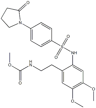 methyl N-[2-[4,5-dimethoxy-2-[[4-(2-oxopyrrolidin-1-yl)phenyl]sulfonylamino]phenyl]ethyl]carbamate Structure