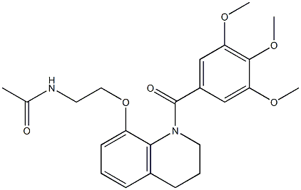 N-[2-[[1-(3,4,5-trimethoxybenzoyl)-3,4-dihydro-2H-quinolin-8-yl]oxy]ethyl]acetamide 구조식 이미지