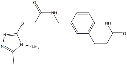 2-[(4-amino-5-methyl-1,2,4-triazol-3-yl)sulfanyl]-N-[(2-oxo-3,4-dihydro-1H-quinolin-6-yl)methyl]acetamide 구조식 이미지