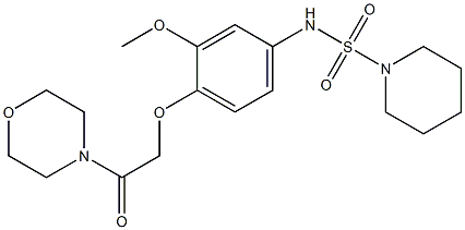 N-[3-methoxy-4-(2-morpholin-4-yl-2-oxoethoxy)phenyl]piperidine-1-sulfonamide 구조식 이미지