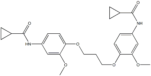 N-[4-[3-[4-(cyclopropanecarbonylamino)-2-methoxyphenoxy]propoxy]-3-methoxyphenyl]cyclopropanecarboxamide 구조식 이미지