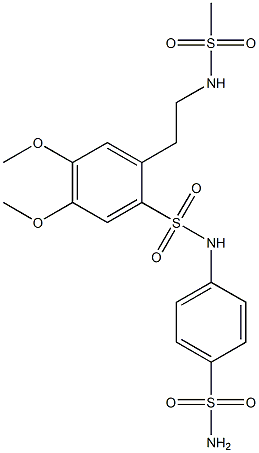 2-[2-(methanesulfonamido)ethyl]-4,5-dimethoxy-N-(4-sulfamoylphenyl)benzenesulfonamide Structure