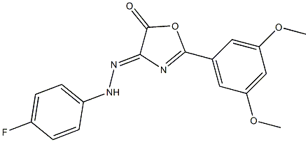 (4Z)-2-(3,5-dimethoxyphenyl)-4-[(4-fluorophenyl)hydrazinylidene]-1,3-oxazol-5-one Structure