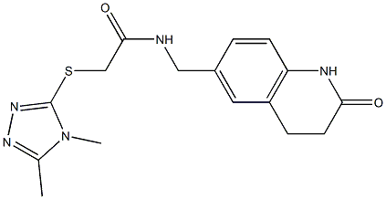 2-[(4,5-dimethyl-1,2,4-triazol-3-yl)sulfanyl]-N-[(2-oxo-3,4-dihydro-1H-quinolin-6-yl)methyl]acetamide 구조식 이미지