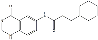 3-cyclohexyl-N-(4-oxo-1H-quinazolin-6-yl)propanamide Structure