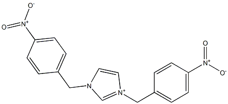 1,3-bis[(4-nitrophenyl)methyl]imidazol-1-ium Structure