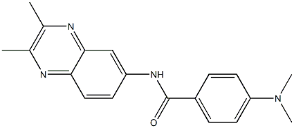 4-(dimethylamino)-N-(2,3-dimethylquinoxalin-6-yl)benzamide 구조식 이미지