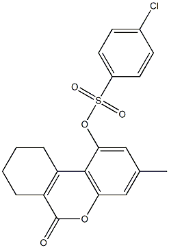 (3-methyl-6-oxo-7,8,9,10-tetrahydrobenzo[c]chromen-1-yl) 4-chlorobenzenesulfonate 구조식 이미지