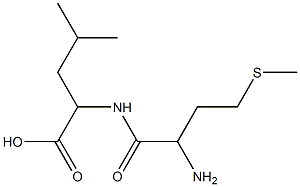 2-[(2-amino-4-methylsulfanylbutanoyl)amino]-4-methylpentanoic acid 구조식 이미지