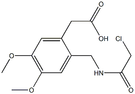2-[2-[[(2-chloroacetyl)amino]methyl]-4,5-dimethoxyphenyl]acetic acid Structure