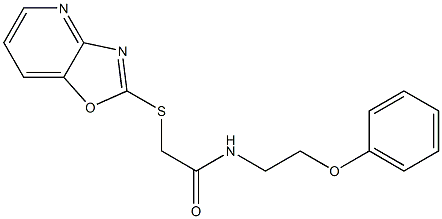 2-([1,3]oxazolo[4,5-b]pyridin-2-ylsulfanyl)-N-(2-phenoxyethyl)acetamide Structure