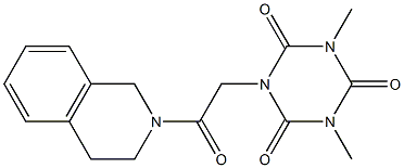 1-[2-(3,4-dihydro-1H-isoquinolin-2-yl)-2-oxoethyl]-3,5-dimethyl-1,3,5-triazinane-2,4,6-trione 구조식 이미지