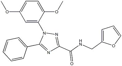 1-(2,5-dimethoxyphenyl)-N-(furan-2-ylmethyl)-5-phenyl-1,2,4-triazole-3-carboxamide 구조식 이미지