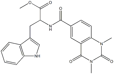 methyl 2-[(1,3-dimethyl-2,4-dioxoquinazoline-6-carbonyl)amino]-3-(1H-indol-3-yl)propanoate Structure