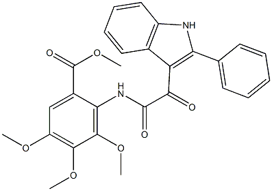 methyl 3,4,5-trimethoxy-2-[[2-oxo-2-(2-phenyl-1H-indol-3-yl)acetyl]amino]benzoate Structure