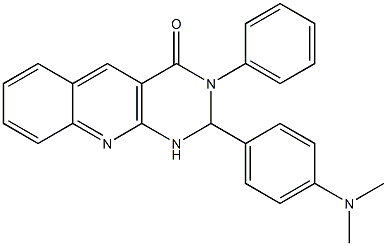2-[4-(dimethylamino)phenyl]-3-phenyl-1,2-dihydropyrimido[4,5-b]quinolin-4-one Structure