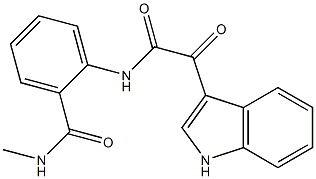 2-[[2-(1H-indol-3-yl)-2-oxoacetyl]amino]-N-methylbenzamide 구조식 이미지