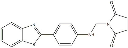 1-[[4-(1,3-benzothiazol-2-yl)anilino]methyl]pyrrolidine-2,5-dione 구조식 이미지