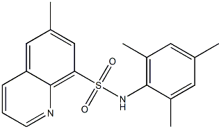 6-methyl-N-(2,4,6-trimethylphenyl)quinoline-8-sulfonamide Structure