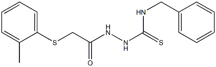 1-benzyl-3-[[2-(2-methylphenyl)sulfanylacetyl]amino]thiourea 구조식 이미지